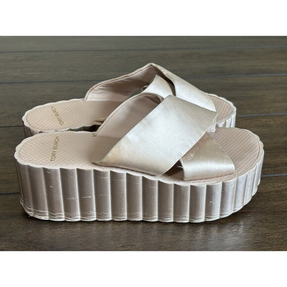 Tory Burch Metallic Platform Sandals - Picture 3 of 10